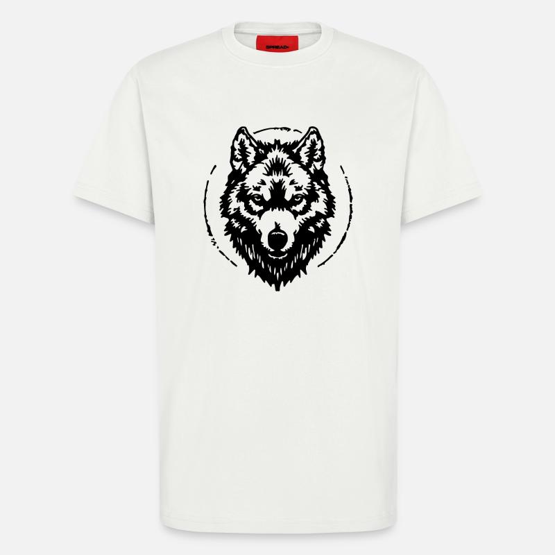 Wolf - T-Shirt - made by SPREAD - OFF WHITE