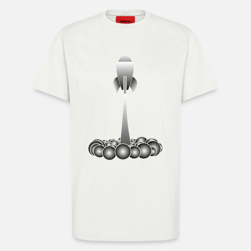 Rakete rocket - T-Shirt - made by SPREAD - OFF WHITE