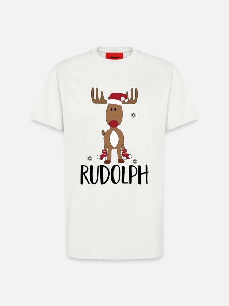 Noël - T-shirt bio décontracté fabriqué en UE - OFF WHITE