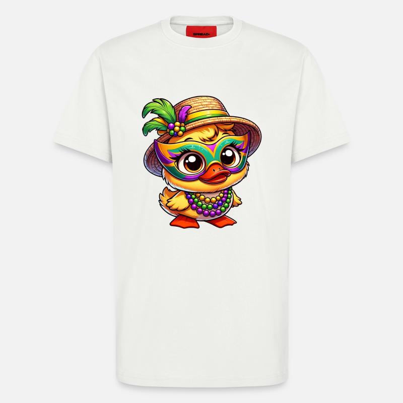 Mardi Gras Comic-Ente - T-Shirt - made by SPREAD - OFF WHITE