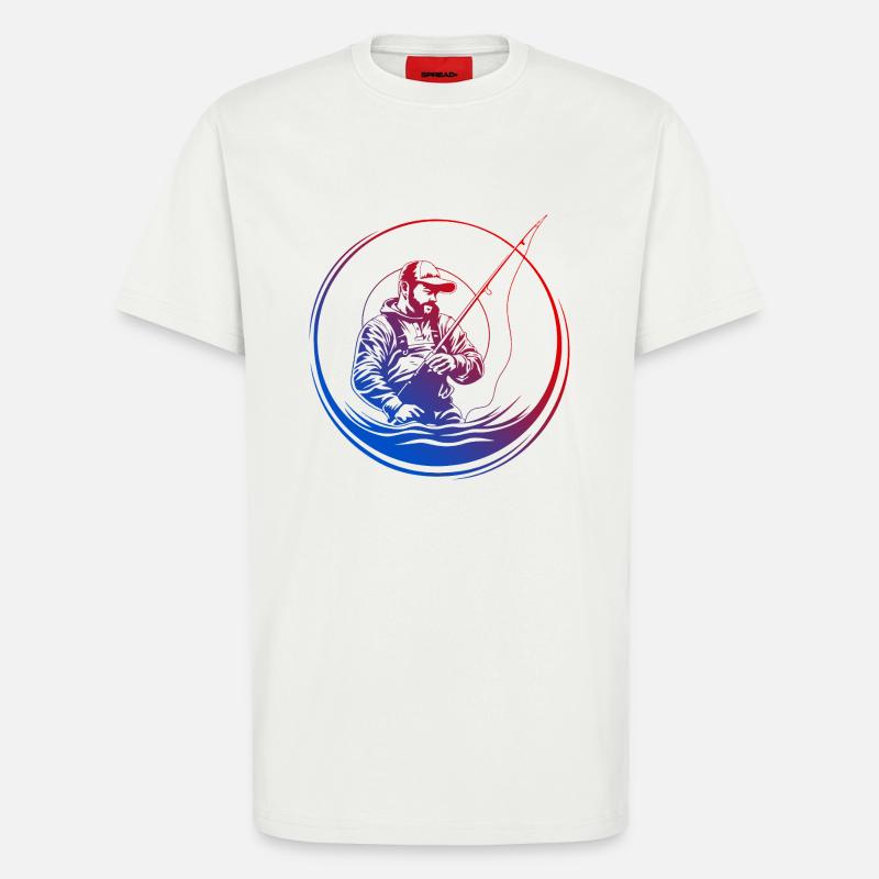 Fishing Silhouette Bunt - T-Shirt - made by SPREAD - OFF WHITE