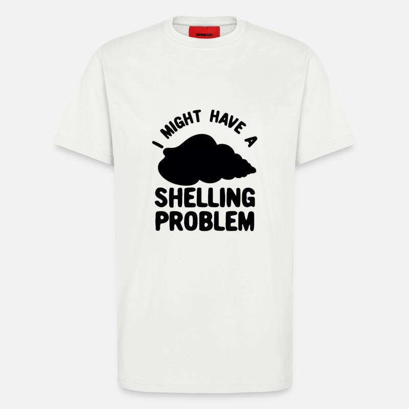 Shelling Collector Shelling Problem - T-Shirt - made by SPREAD - OFF WHITE