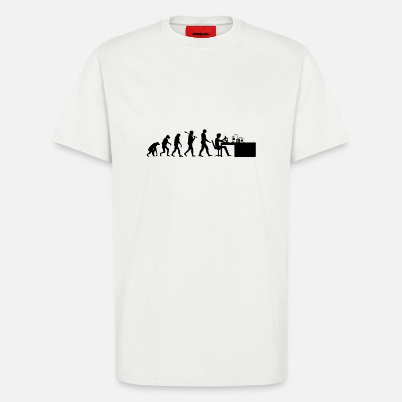 Chemie Evolution Chemiker Geschenk - T-Shirt - made by SPREAD - OFF WHITE