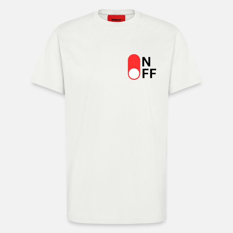 ON/OFF mode - T-Shirt - made by SPREAD - OFF WHITE