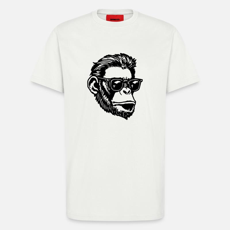 Monkey Monkey Monkey Face - T-Shirt - made by SPREAD - OFF WHITE