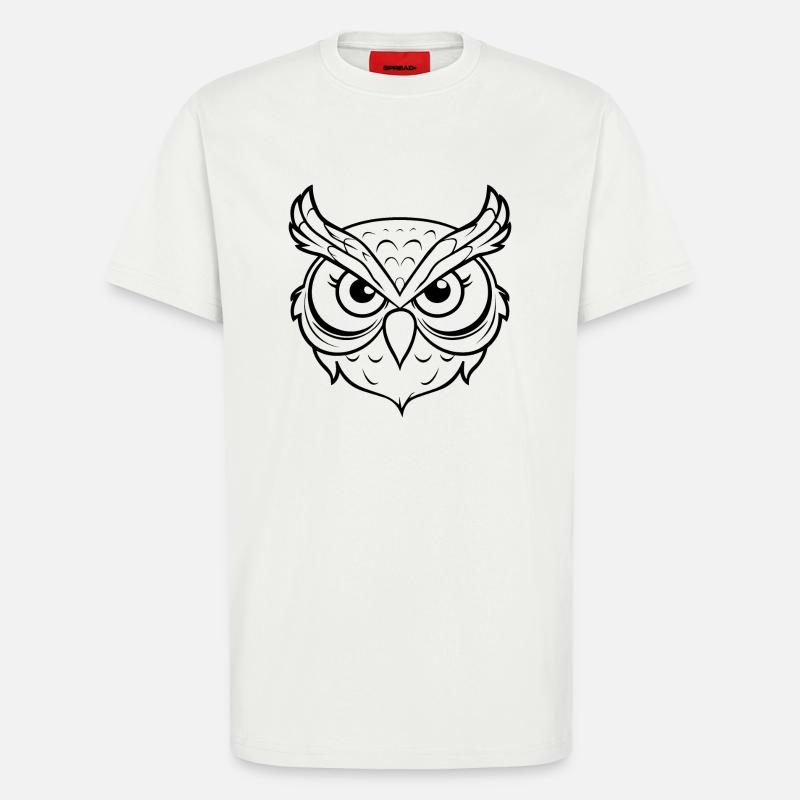 Eule Eulen Vogel - T-Shirt - made by SPREAD - OFF WHITE