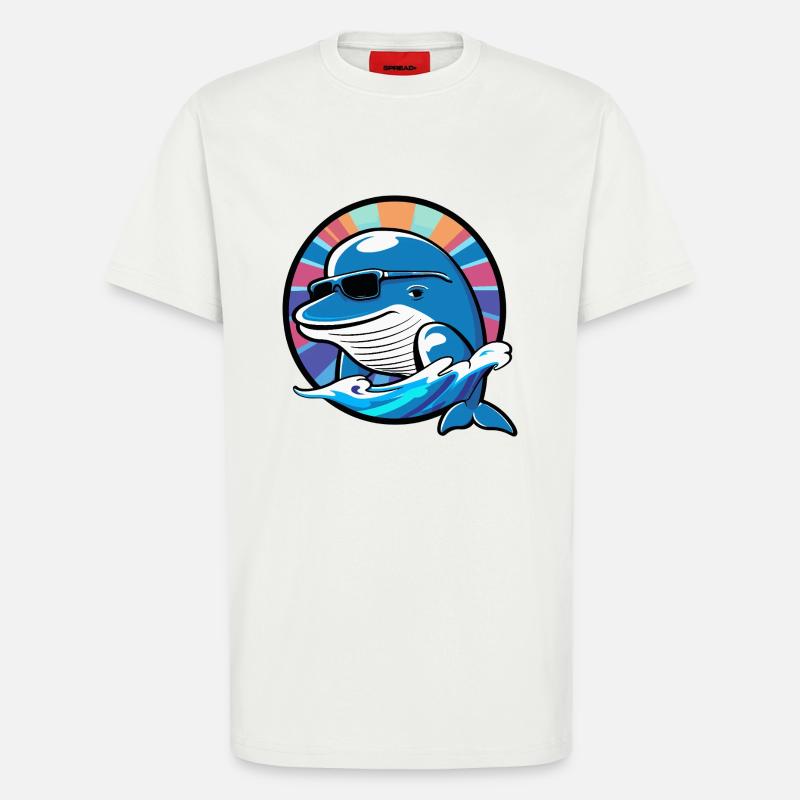 Whale Cool Comic - T-Shirt - made by SPREAD - OFF WHITE