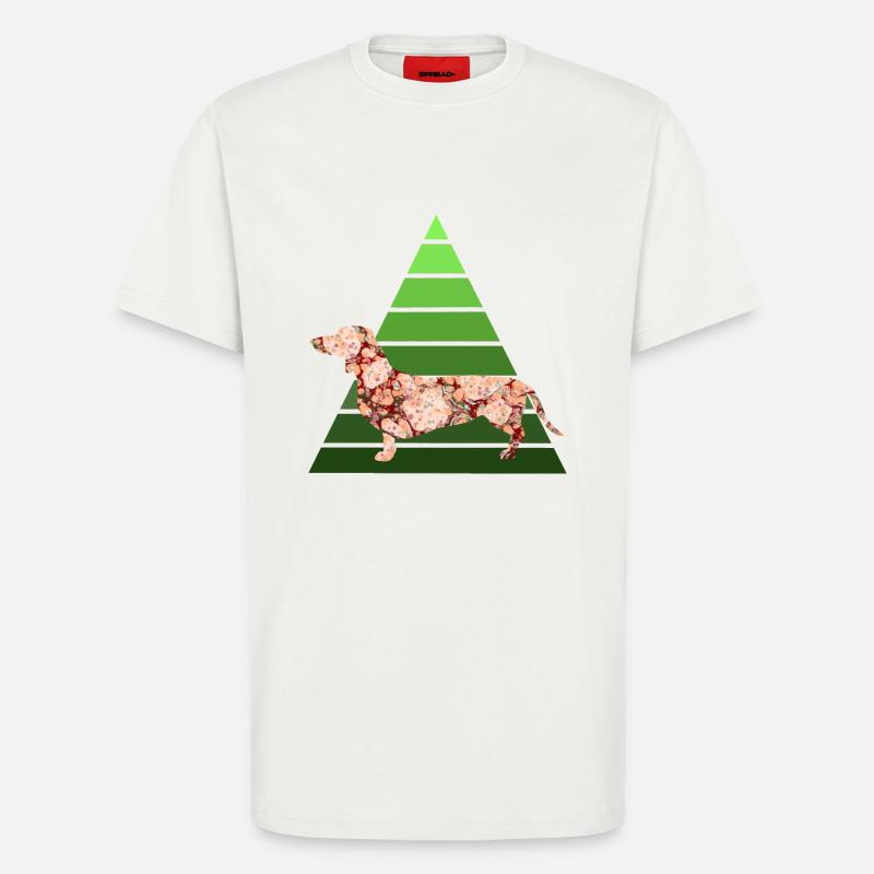 teckel e 214 - T-shirt bio décontracté fabriqué en UE - OFF WHITE