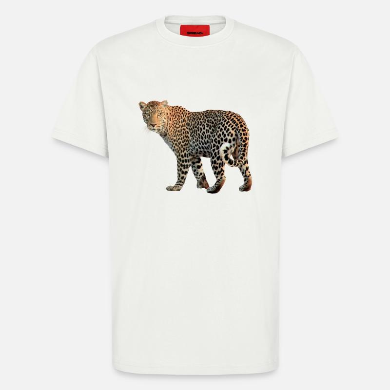 Leopard sehr charismatisch. Geschenkidee - T-Shirt - made by SPREAD - OFF WHITE