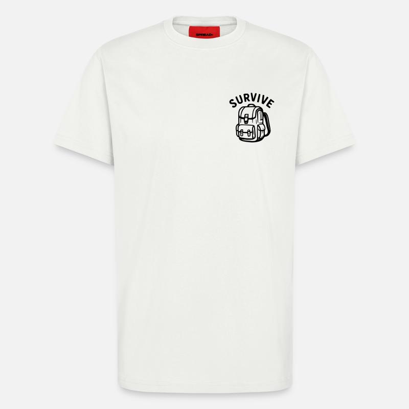 Survive - backpack - T-Shirt - made by SPREAD - OFF WHITE