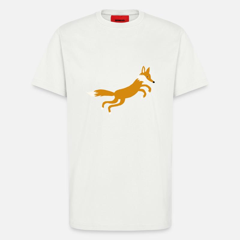 Fuchs springt - T-Shirt - made by SPREAD - OFF WHITE