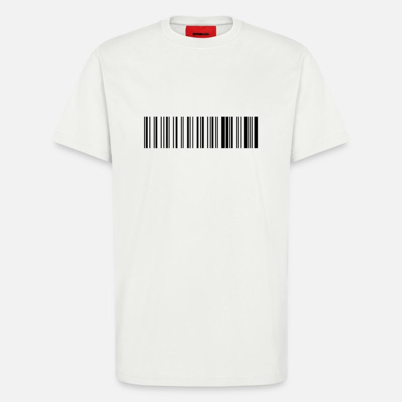 barcode. - T-Shirt - made by SPREAD - OFF WHITE