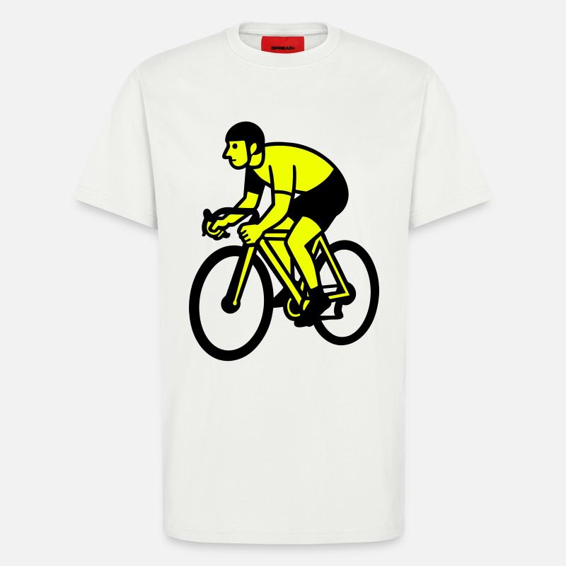 Neonrad Silhouette Radfahrer - T-Shirt - made by SPREAD - OFF WHITE
