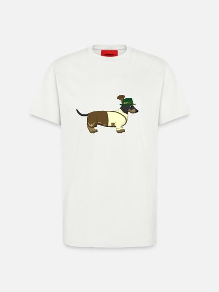 Teckel Bavière - T-shirt bio décontracté fabriqué en UE - OFF WHITE