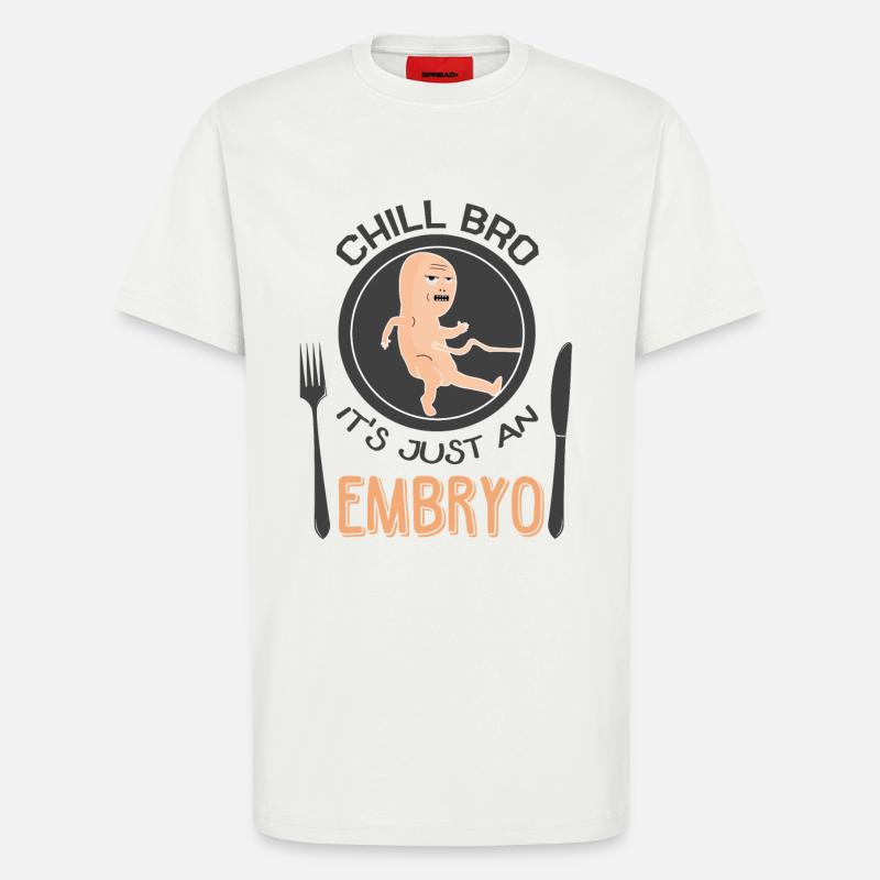 Black humor provocative - T-Shirt - made by SPREAD - OFF WHITE