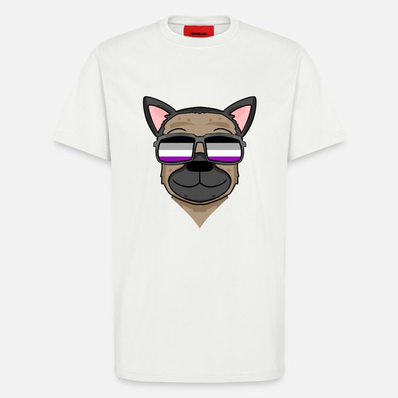 Asexual Lgbt German Shepherd Asexuality - T-Shirt - made by SPREAD - OFF WHITE