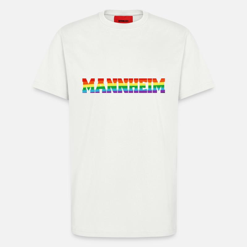 Mannheim Regenbogenfahne - T-Shirt - made by SPREAD - OFF WHITE