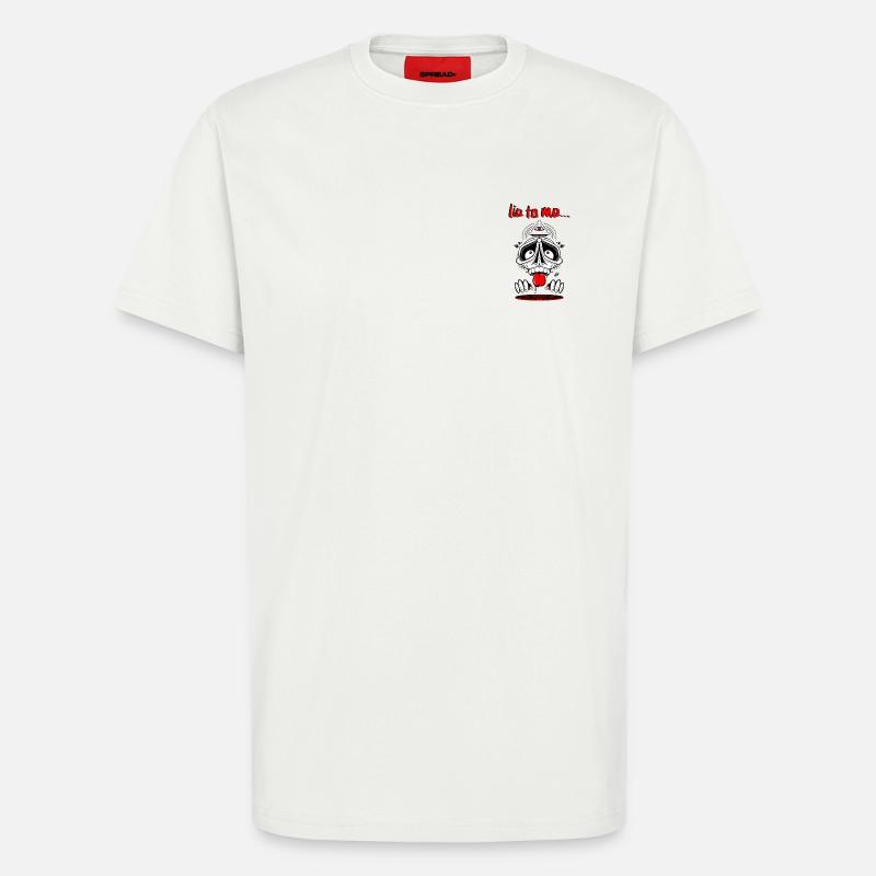 Mysterious skull with triangle - T-Shirt - made by SPREAD - OFF WHITE