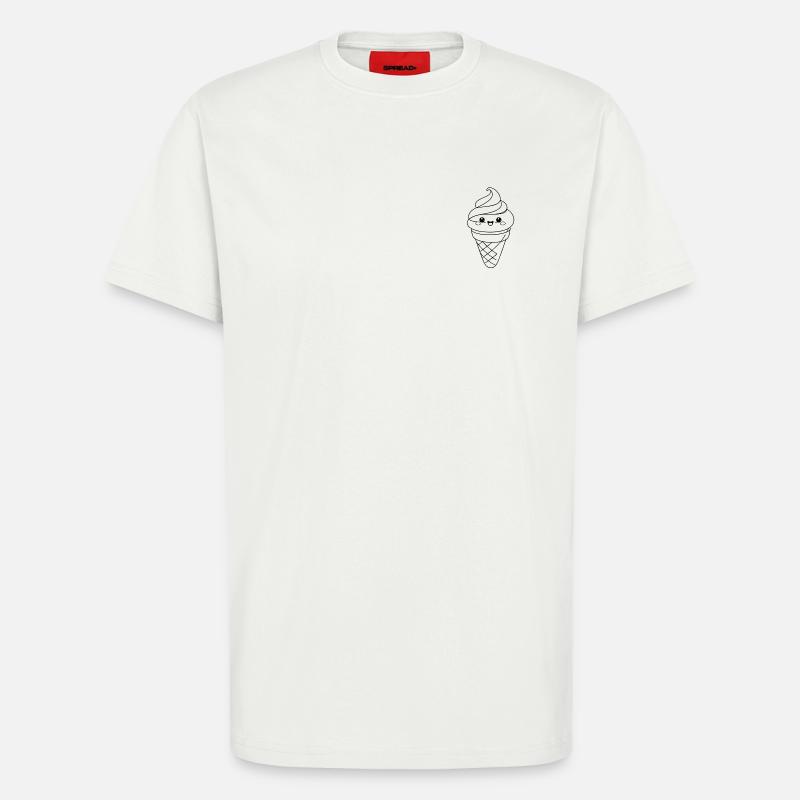 Softeis Eiscreme Icon Minimal Statement - T-Shirt - made by SPREAD - OFF WHITE