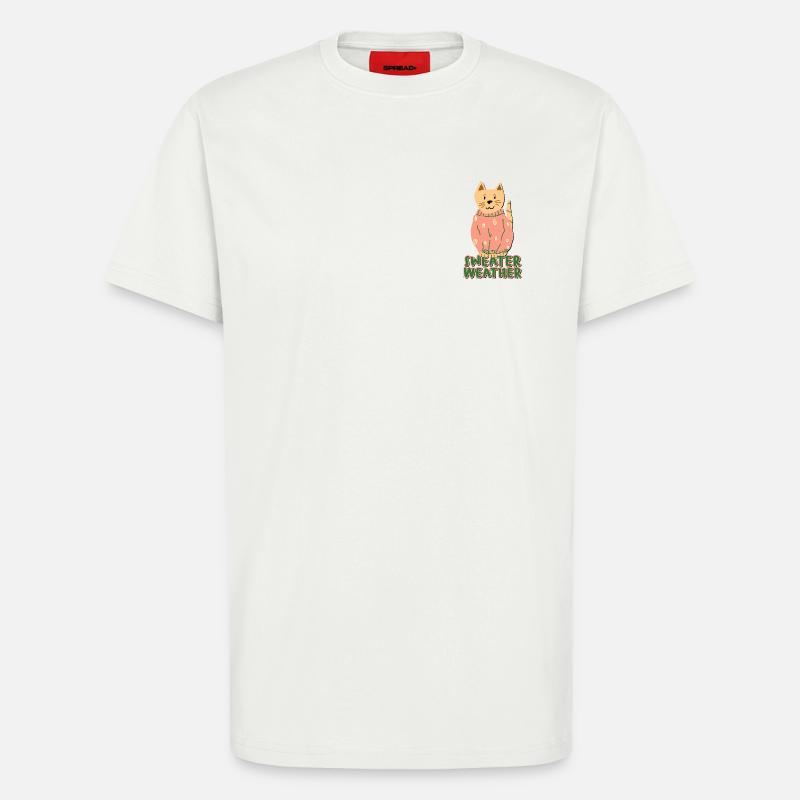 Météo des pulls - T-shirt bio décontracté fabriqué en UE - OFF WHITE