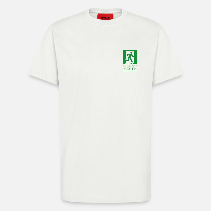 Emergency Exit Basic Green - T-Shirt - made by SPREAD - OFF WHITE