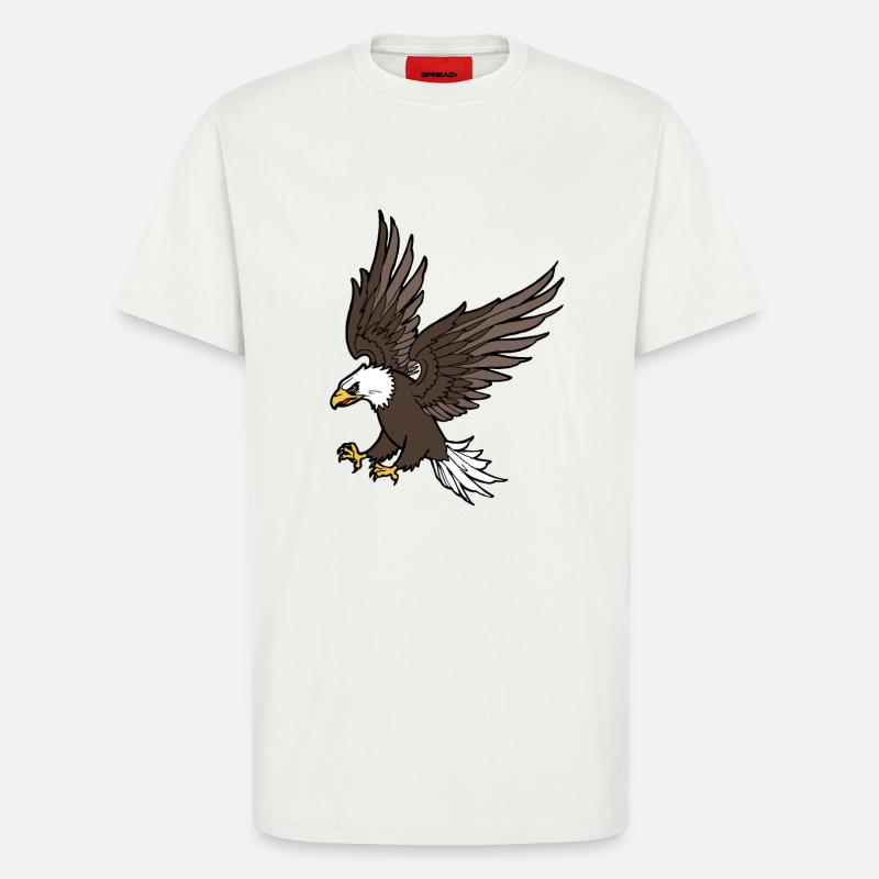 Adler greift an - T-Shirt - made by SPREAD - OFF WHITE