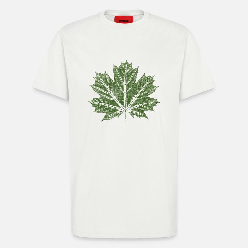 Maple Leaf / Leaf - BOTANICAL Maple - T-Shirt - made by SPREAD - OFF WHITE