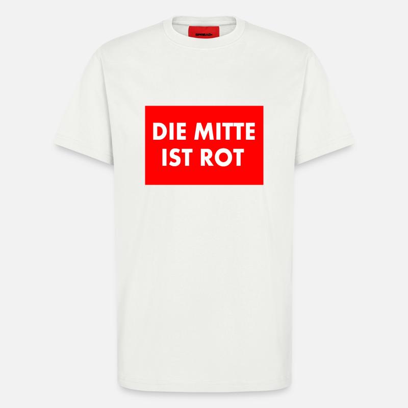 die mitte ist rot - T-Shirt - made by SPREAD - OFF WHITE