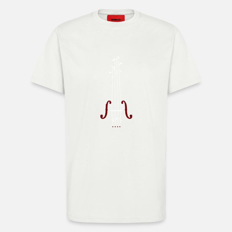 violon Conception - T-shirt bio décontracté fabriqué en UE - OFF WHITE