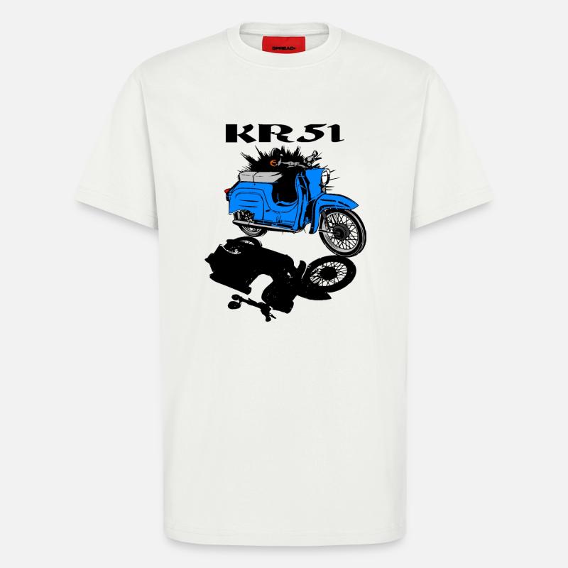 Simson Schwalbe Moped - T-Shirt - made by SPREAD - OFF WHITE
