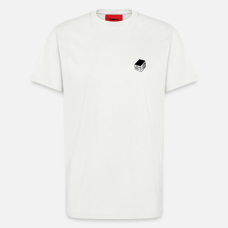 Stack of books - T-Shirt - made by SPREAD - OFF WHITE