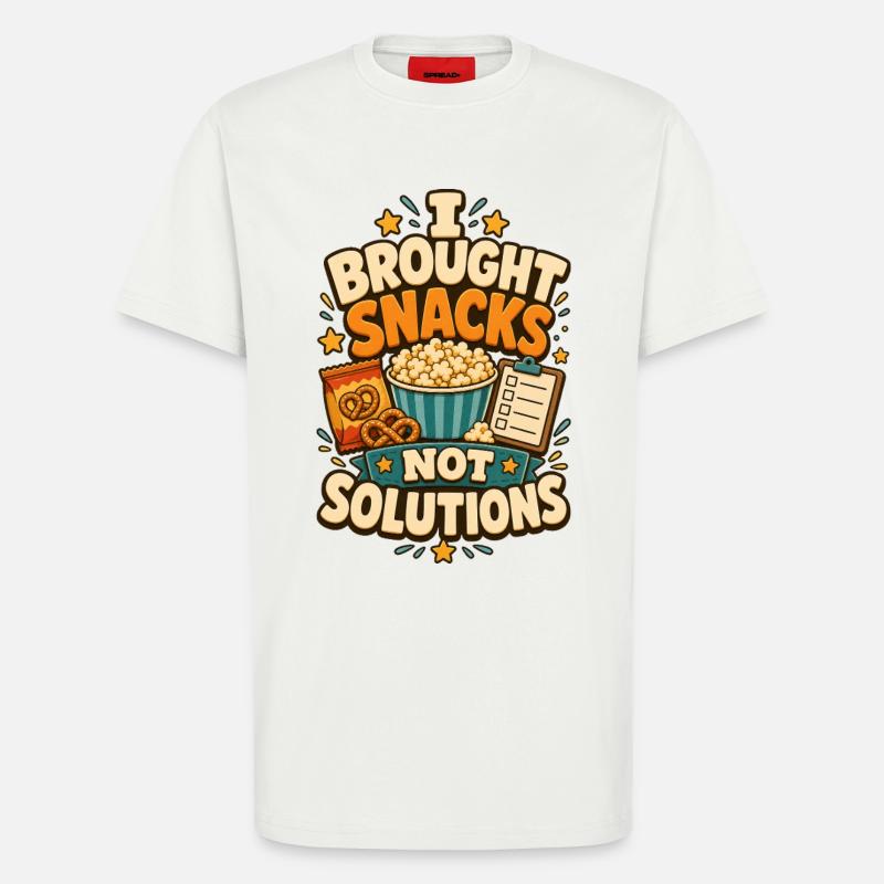 I Brought Snacks Not Solutions - T-Shirt - made by SPREAD - OFF WHITE