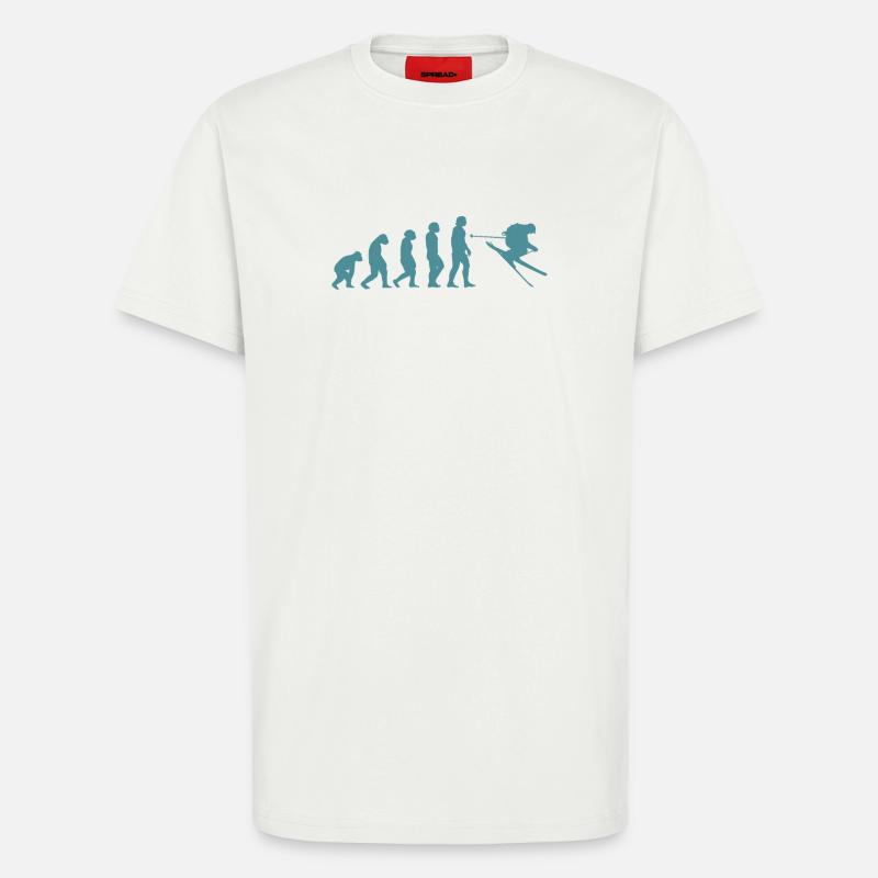Ski Evolution Tshirt - T-Shirt - made by SPREAD - OFF WHITE