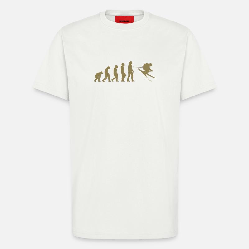 Ski Evolution Tshirt - T-Shirt - made by SPREAD - OFF WHITE