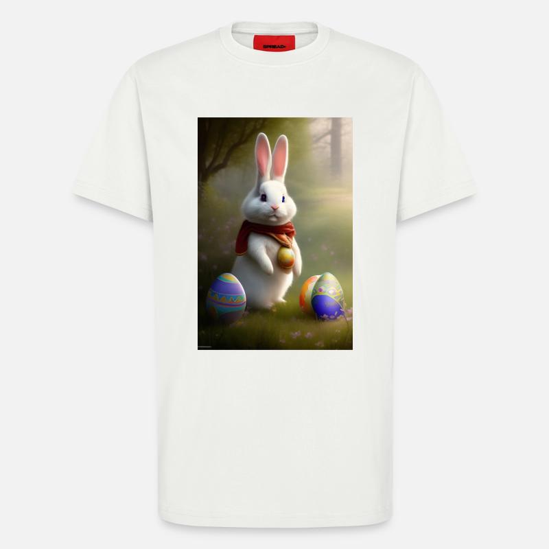 Osterhase mit Oster Eier - T-Shirt - made by SPREAD - OFF WHITE
