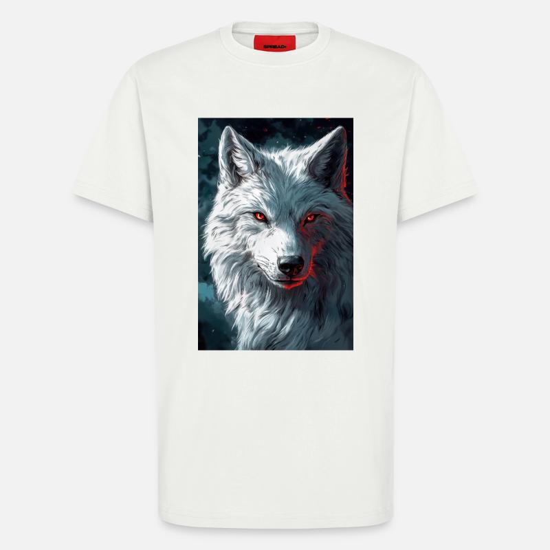 Illustration eines Wolfes - T-Shirt - made by SPREAD - OFF WHITE