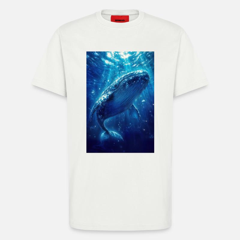Illustration eines Wals - T-Shirt - made by SPREAD - OFF WHITE