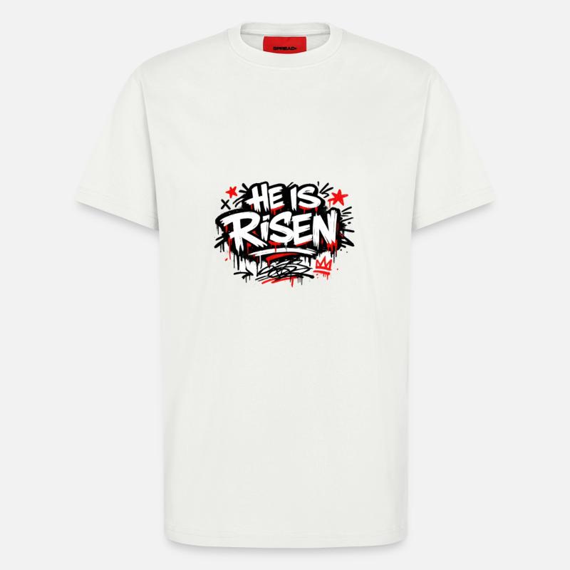 He is Risen Graffiti Easter - T-Shirt - made by SPREAD - OFF WHITE