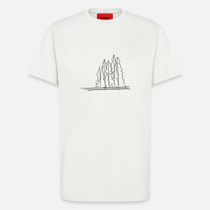 Tree Forest Lineart - T-Shirt - made by SPREAD - OFF WHITE