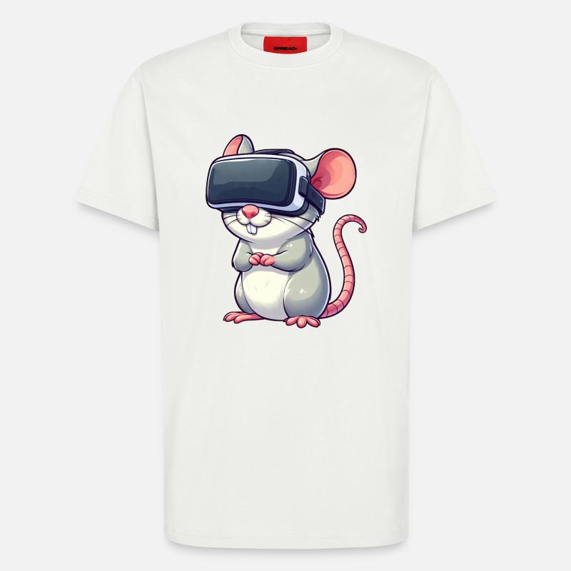 VR-Gaming Ratte und Maus - T-Shirt - made by SPREAD - OFF WHITE
