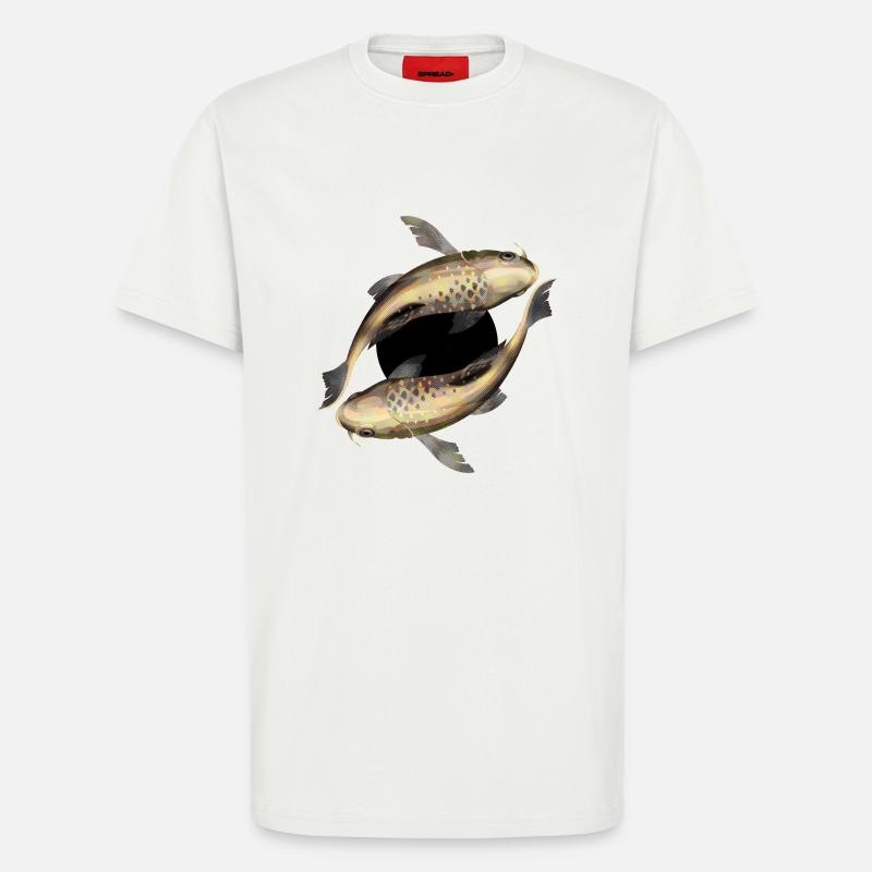 fische stenzeichen - T-Shirt - made by SPREAD - OFF WHITE