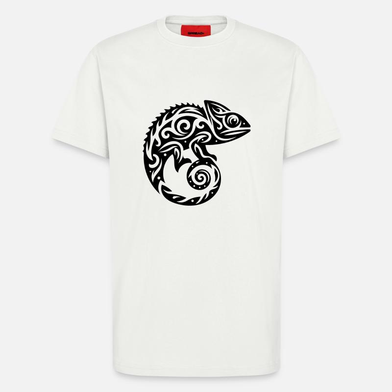Écailleux Creeper Déguisement caméléon tatouage - T-shirt bio décontracté fabriqué en UE - OFF WHITE