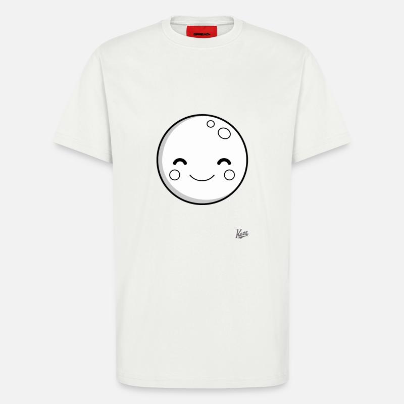 Süßer lächelnder Mond: Traumhafte Nächte - T-Shirt - made by SPREAD - OFF WHITE