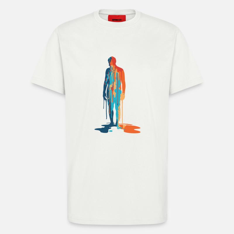 Farbexplosion Moderne Silhouette - T-Shirt - made by SPREAD - OFF WHITE