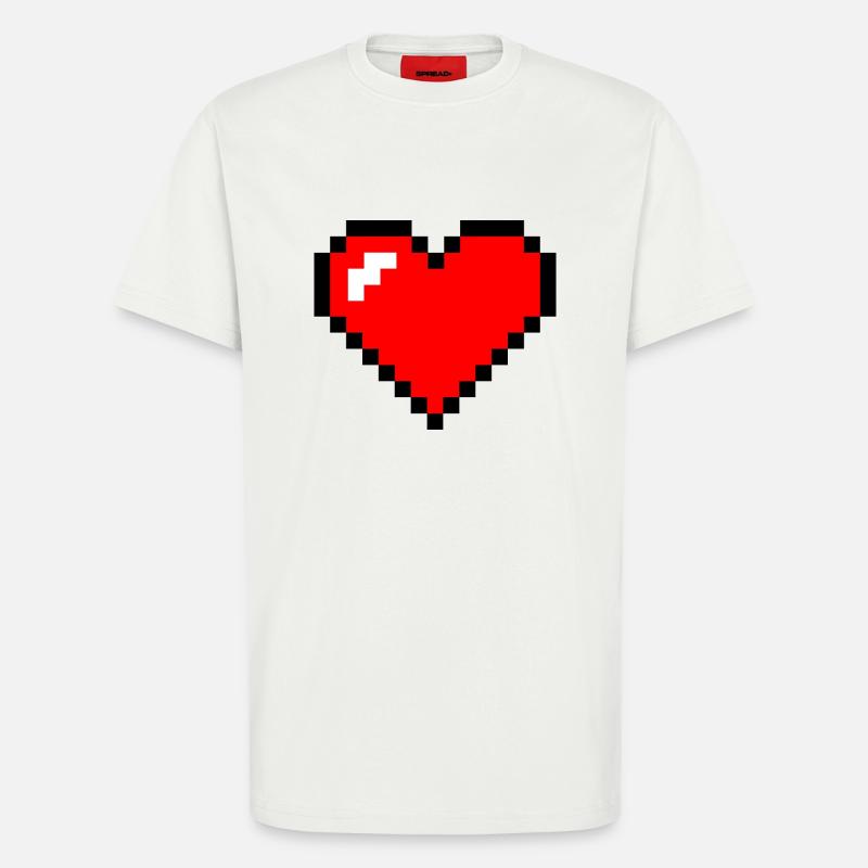 herzpixel - T-Shirt - made by SPREAD - OFF WHITE