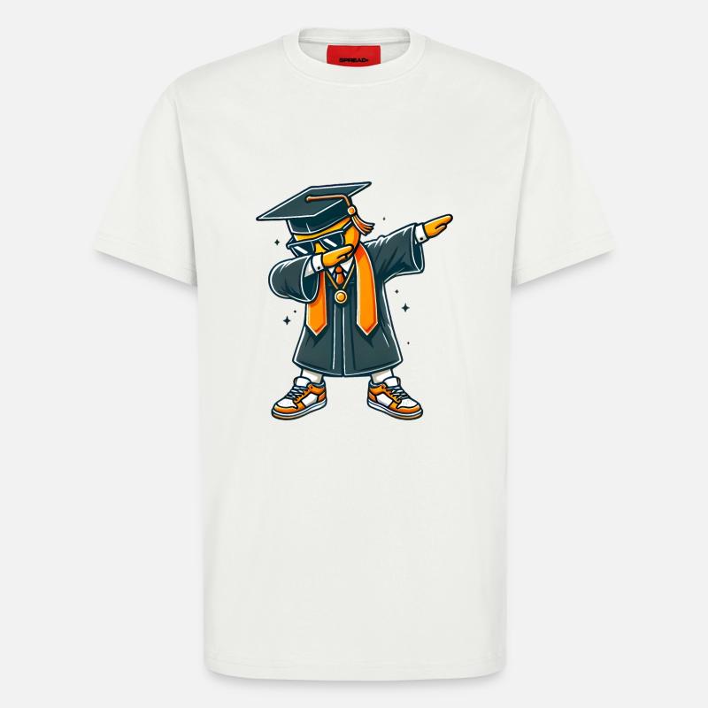 Coole Absolvent Dab Pose Illustration - T-Shirt - made by SPREAD - OFF WHITE