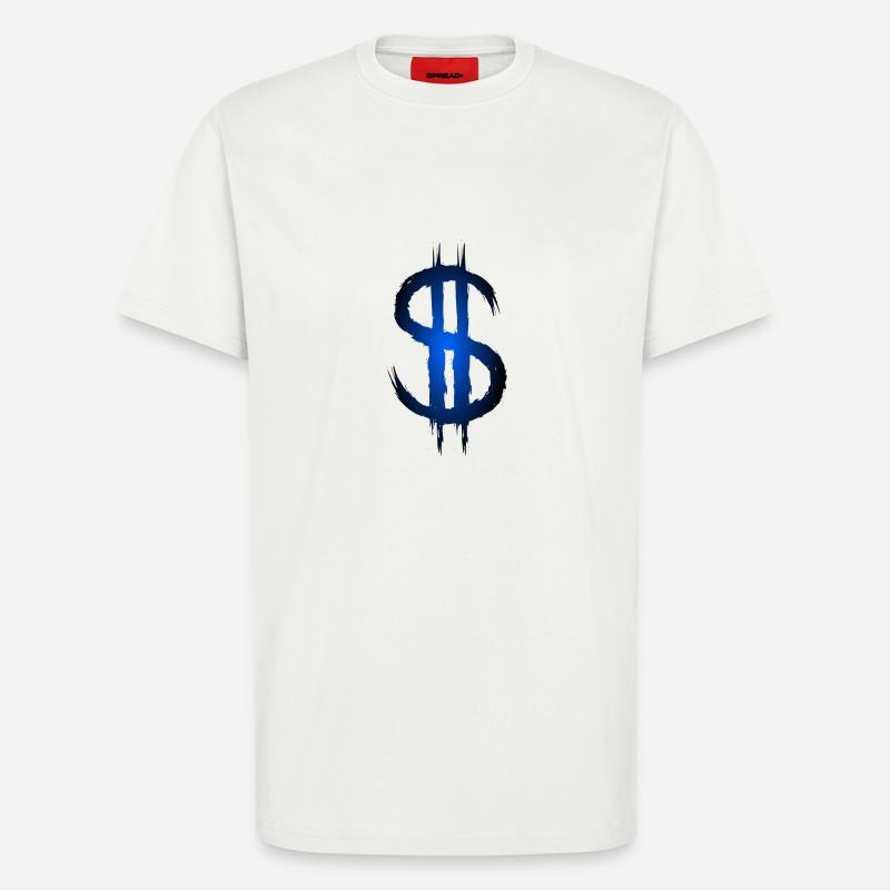 Dollarzeichen Dollar Geld Symbol - T-Shirt - made by SPREAD - OFF WHITE