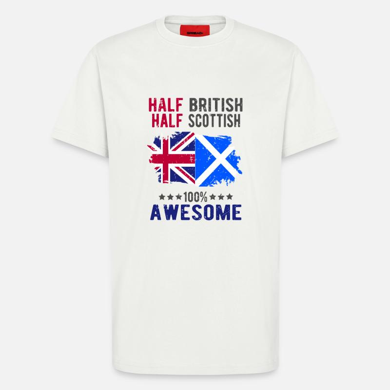 Halb Brite Halb Schotte - T-Shirt - made by SPREAD - OFF WHITE