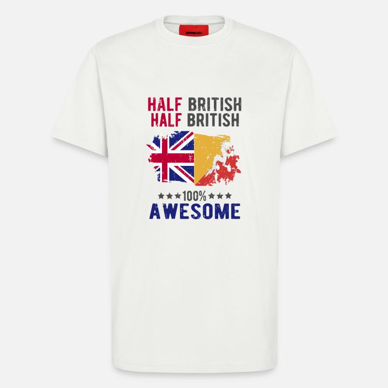 Halb Brite Halb Brite - T-Shirt - made by SPREAD - OFF WHITE