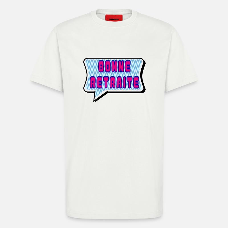 RETRAITE. RETRAITE. RETRAITEE. RETRAITE - T-shirt bio décontracté fabriqué en UE - OFF WHITE